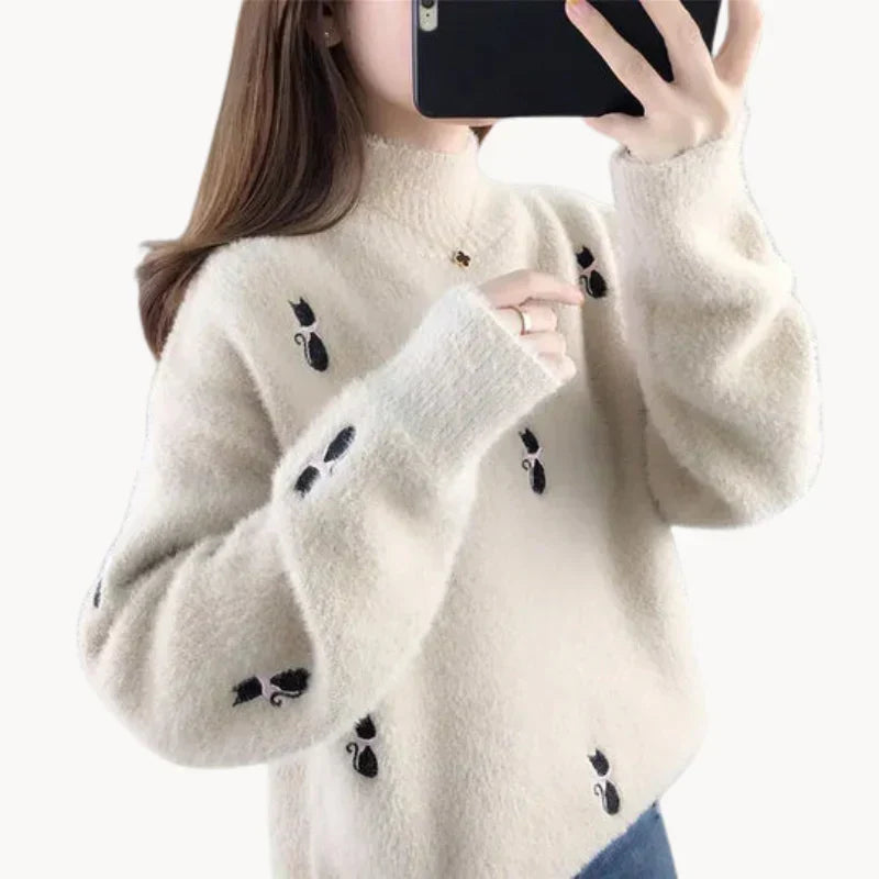Weicher Damen Rollkragenpullover Flauschig