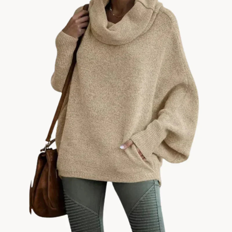 Eleganter Damen Pullover Schildkrötenmuster