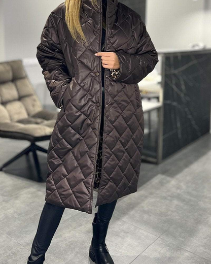 Bequemer Baumwoll Mantel Mittellang Relaxed Fit