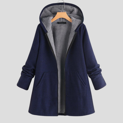 Warmer Fleece Kapuzenmantel Damen