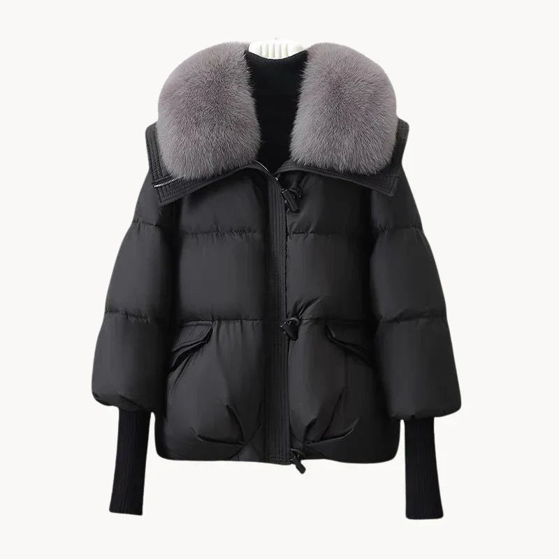 Eliza - Luxus Daunenjacke Kunstpelz Kragen Damen