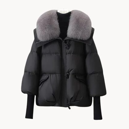 Eliza - Luxus Daunenjacke Kunstpelz Kragen Damen