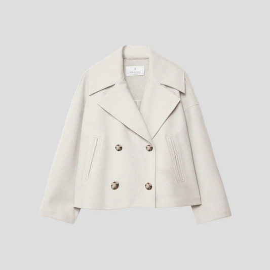 Doppelreihiger Kurzmantel Elegant Damen - IdealeKleiden