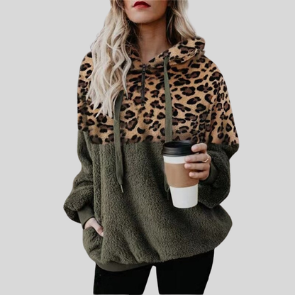 Grosse Hoodie Weich Fleece Kapuze Kängurutasche - IdealeKleiden