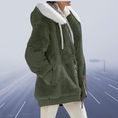 Übergroße Teddyjacke Warm Oversized