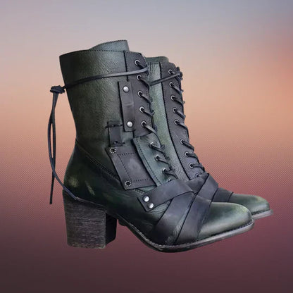 Retro Motorradstiefel Dicke Sohle Robust