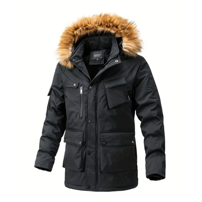Wintermantel Herren Schwarz Elegant