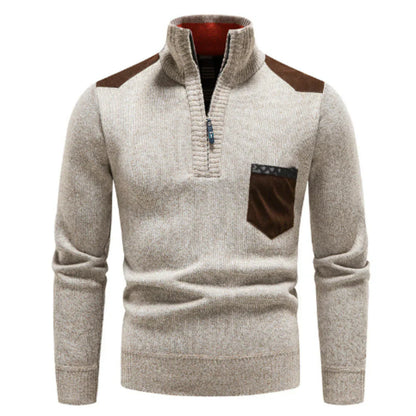 Herren Pullover Lässig Langarm Stricklook - IdealeKleiden