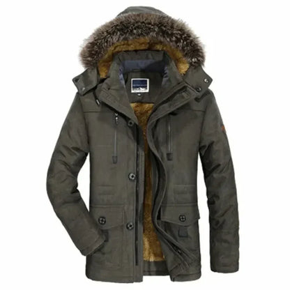 Herren Winterjacke Wetterfest Kapuze Isoliert - IdealeKleiden