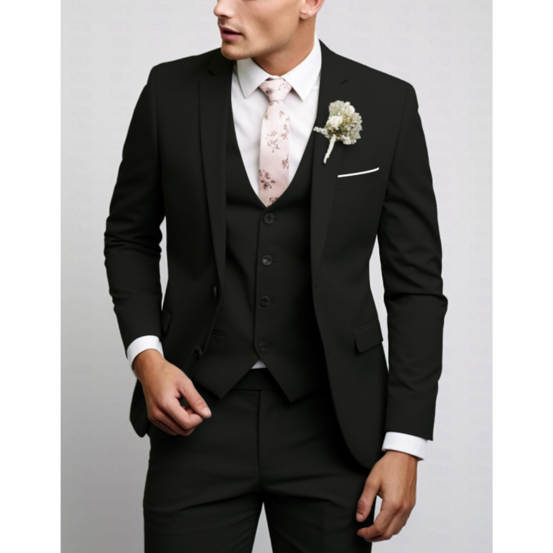 Herren Anzug 3-teilig Slim Fit