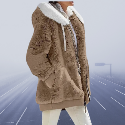 Übergroße Teddyjacke Warm Oversized