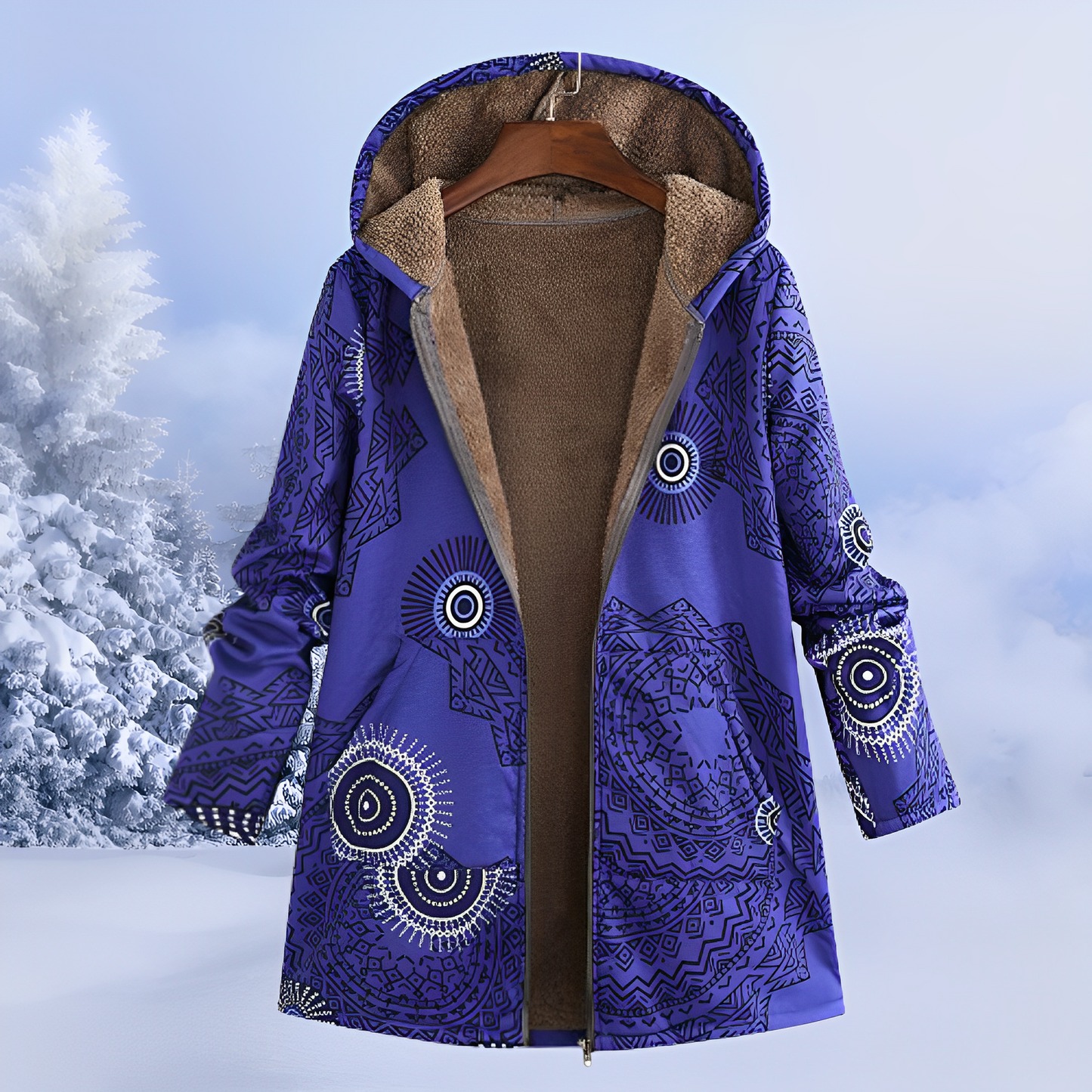 Winterjacke Muster Trendy Damen