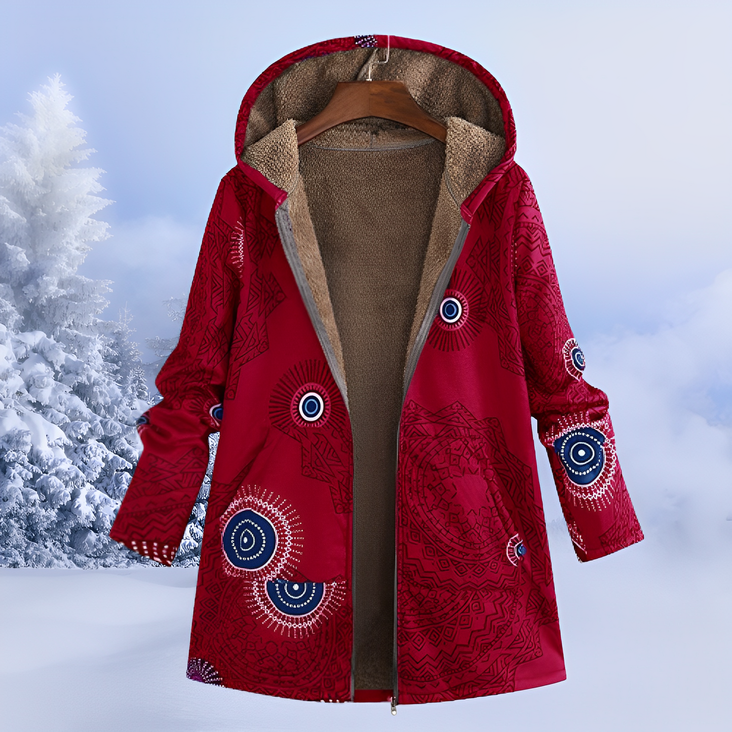 Winterjacke Muster Trendy Damen