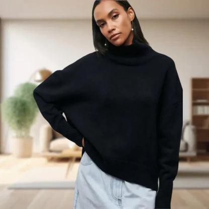 Eleganter Damen Rollkragen Pullover - IdealeKleiden