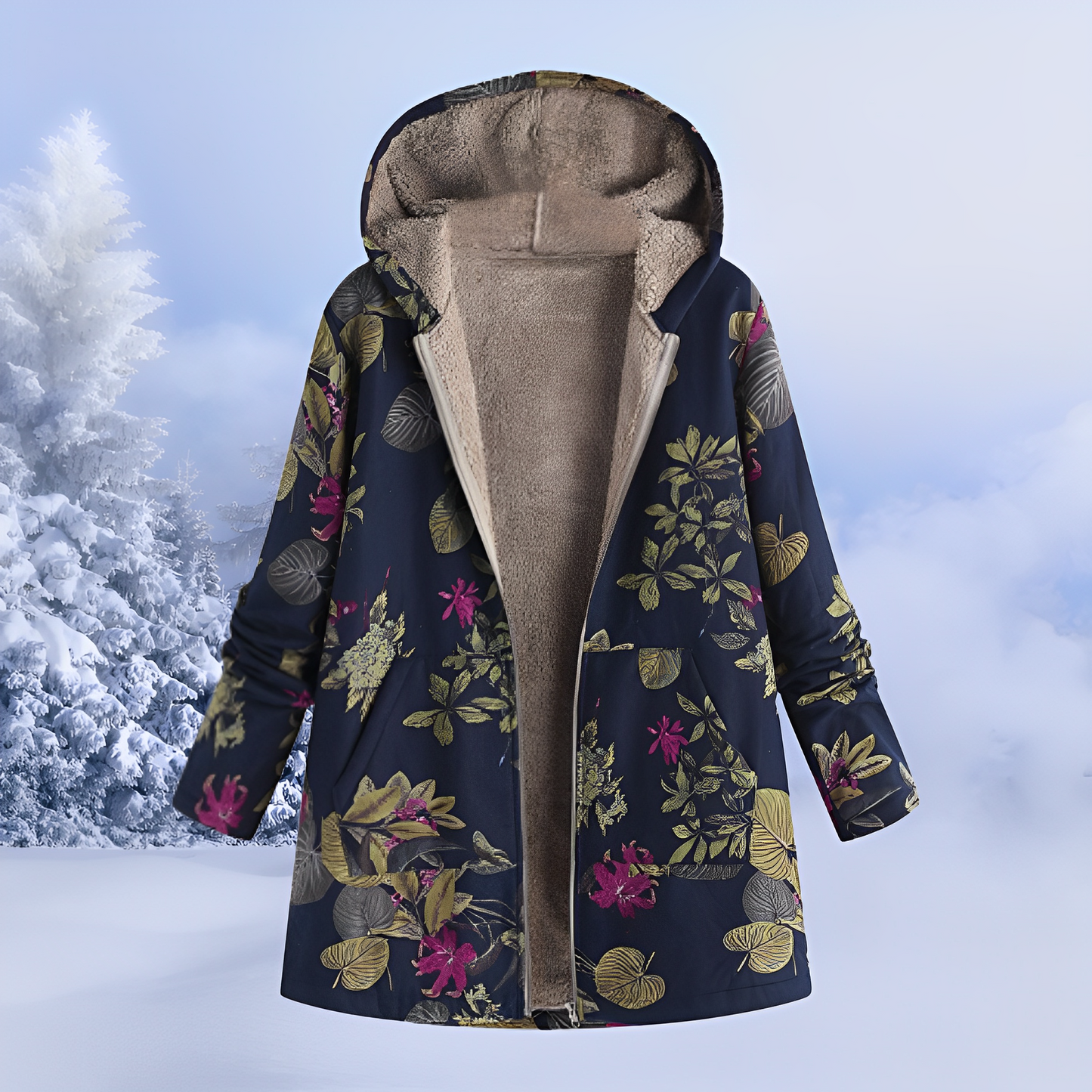 Winterjacke Muster Trendy Damen