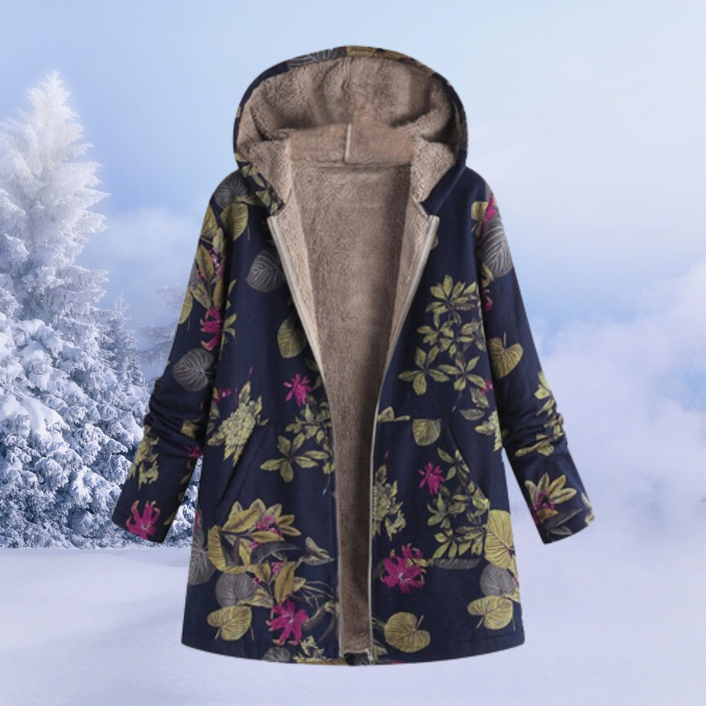 Elegante Damenjacke Blumenmuster - IdealeKleiden