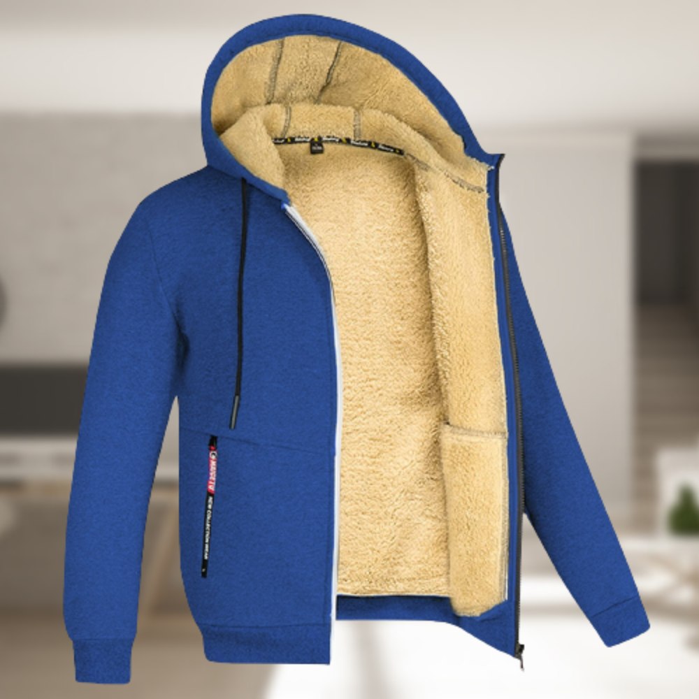 Herren Winterjacke Warm mit Kapuze Fleece