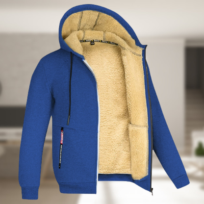 Herren Winterjacke Warm mit Kapuze Fleece