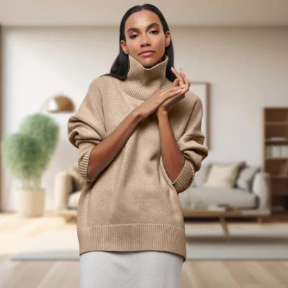 Eleganter Damen Rollkragen Pullover