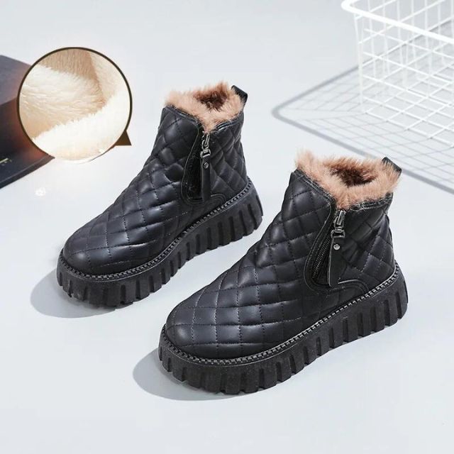 Warme Winterstiefel Dicksohle Gesteppt