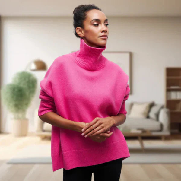 Eleganter Damen Rollkragen Pullover