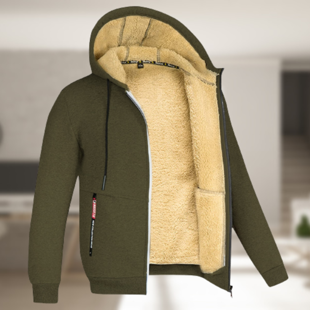 Praktische Herrenjacke Mit Kapuze Freizeit