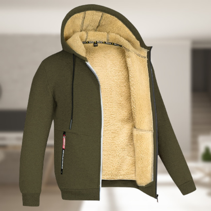 Warmes Winterkleid mit Fleecekragen