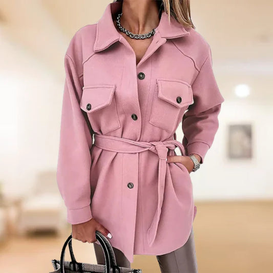Almaro Damen Trenchcoat Warm Versteppt - IdealeKleiden