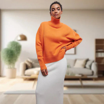 Eleganter Damen Rollkragen Pullover