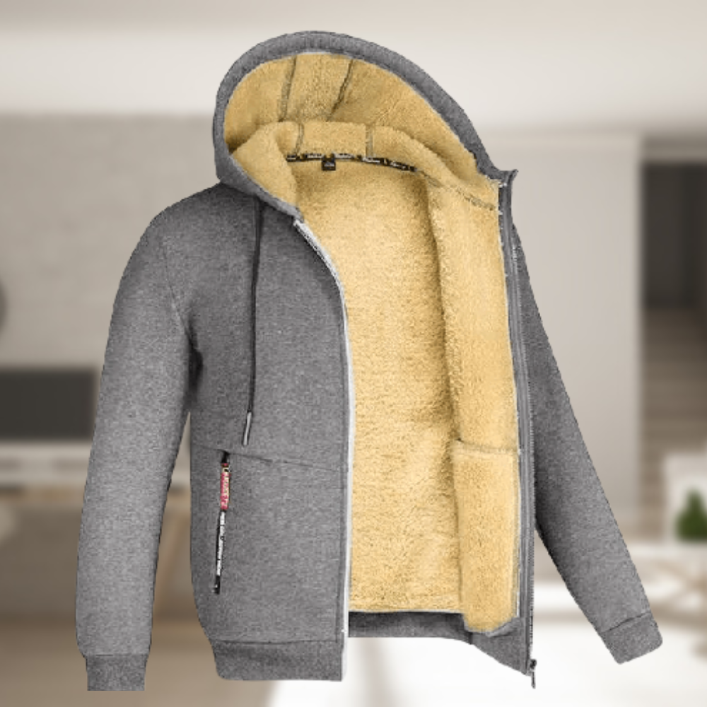 Herren Winterjacke Warm mit Kapuze Fleece