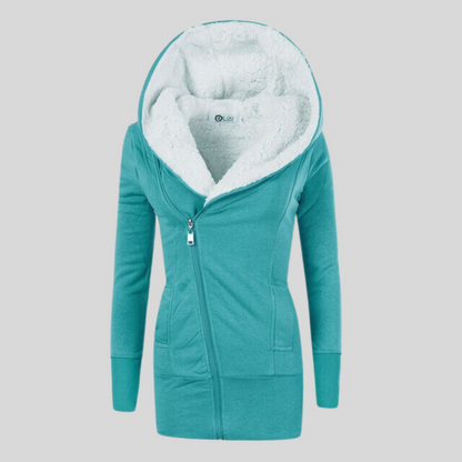 Winterjacke Damen Kapuze Schnellverschluss