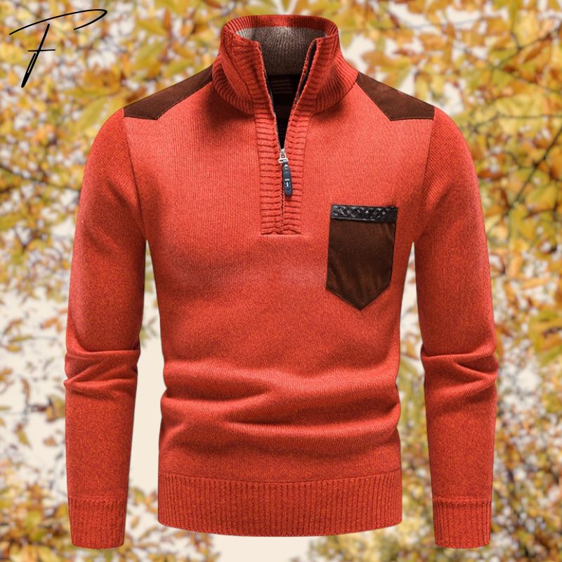 Herren Cardigan Reißverschluss Warm