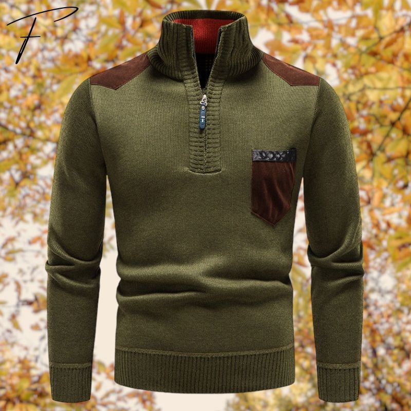Herren Cardigan Reißverschluss Warm