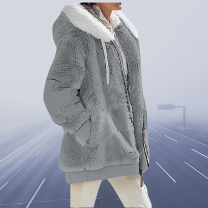 Übergroße Teddyjacke Warm Oversized