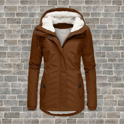 Eleganter Langmantel mit Fellfutter