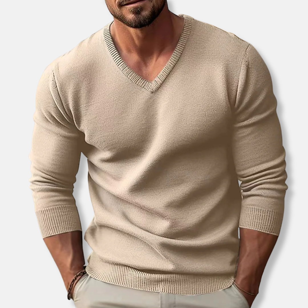 Herren Pullover V-Ausschnitt Einfach Klassisch