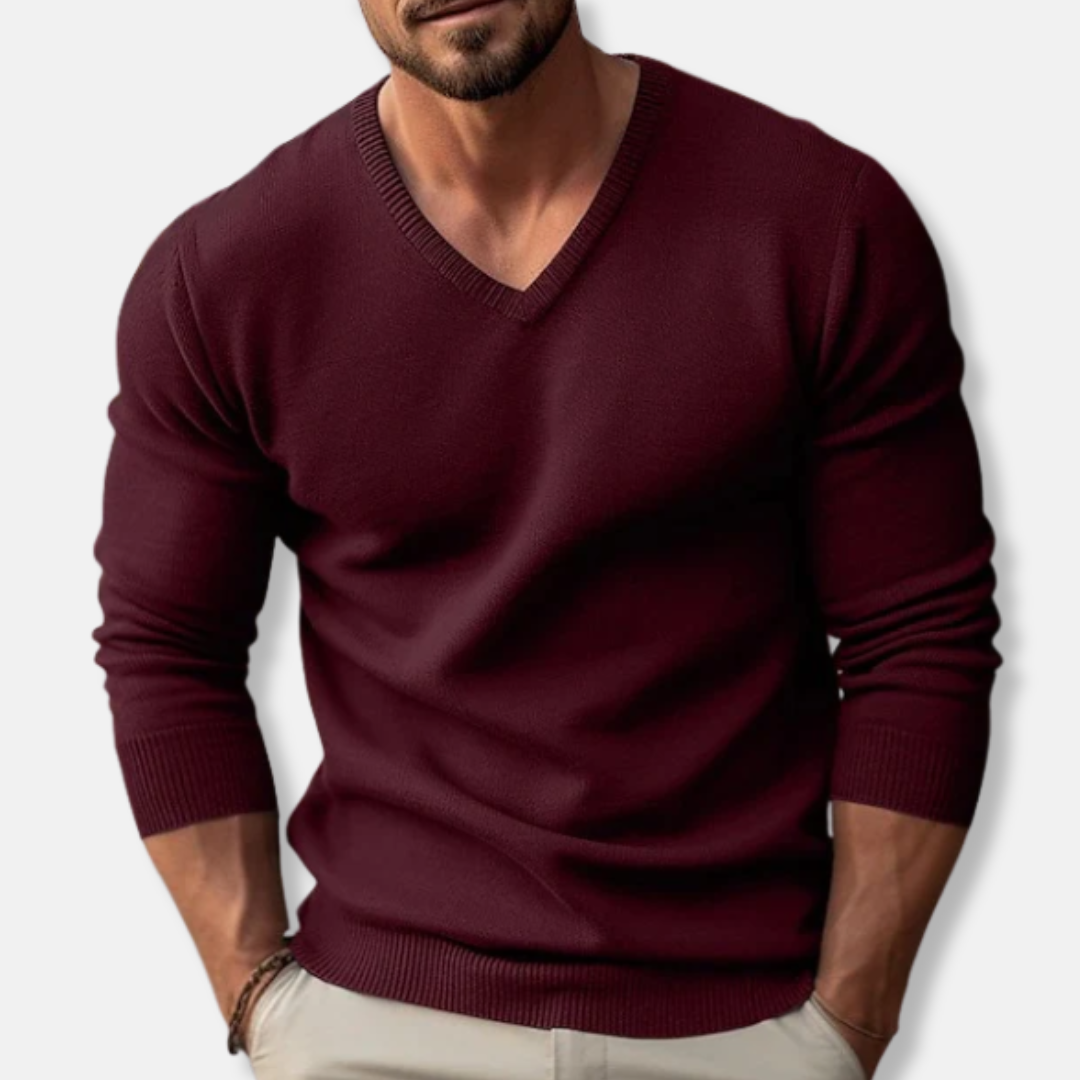 Herren Pullover V-Ausschnitt Einfach Klassisch