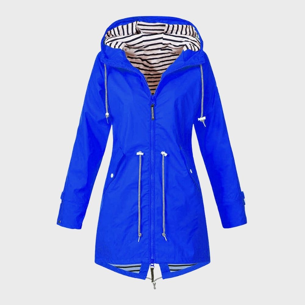 Wasserdichte Regenjacke Damen Langarm Kapuze