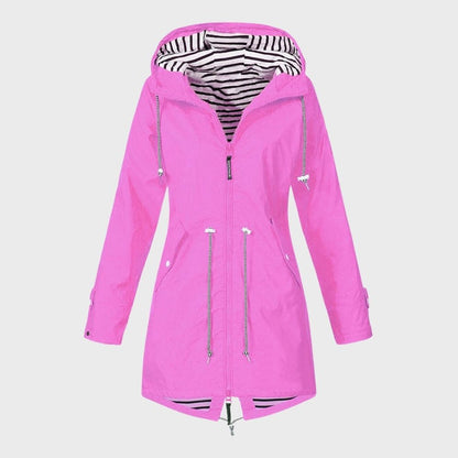 Wasserdichte Regenjacke Damen Langarm Kapuze