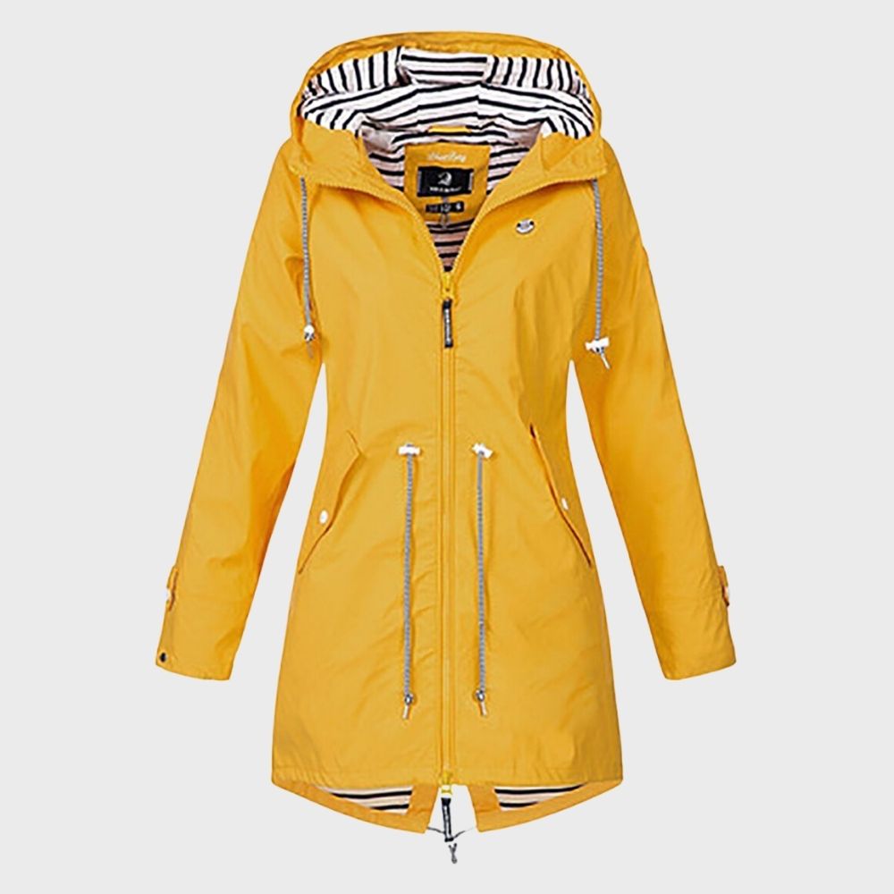Wasserdichte Regenjacke Damen Langarm Kapuze