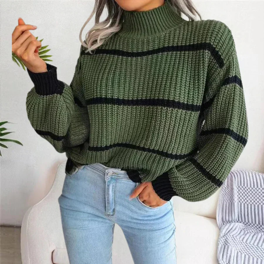 Damen Pullover Baumwolle Weich Elegant - IdealeKleiden