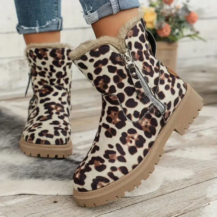 Weiche Plüschstiefel Damen Kurz Winterstiefel