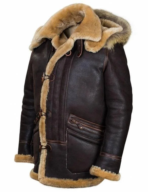 Lederjacke Damen Weich Plüschfutter Kapuze - IdealeKleiden