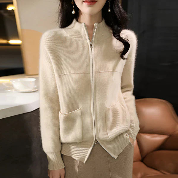Kuschelige Wolljacke Damen Stil