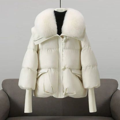 Winter Daunenmantel XXL Kunstfell Kragen