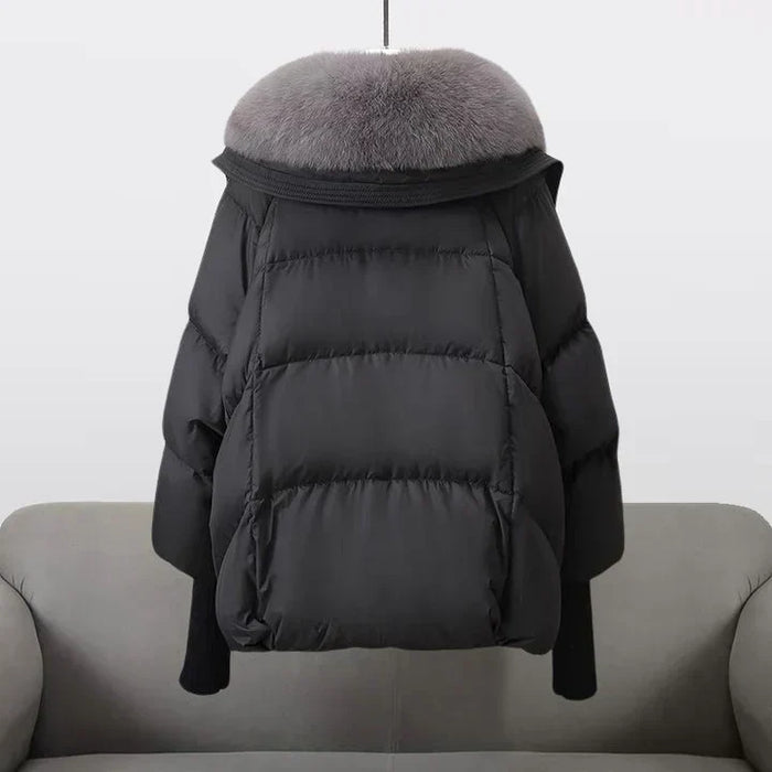 Winter Daunenmantel XXL Kunstfell Kragen - IdealeKleiden