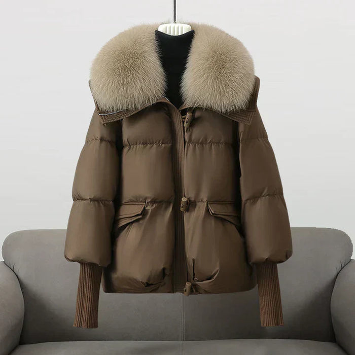 Winter Daunenmantel XXL Kunstfell Kragen