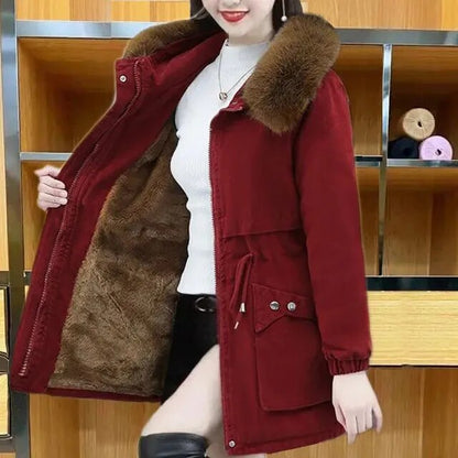 Veganer Winterparka Frauen Elegant Warm