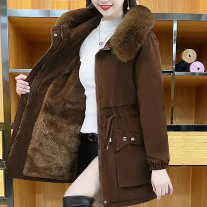 Veganer Winterparka Frauen Elegant Warm