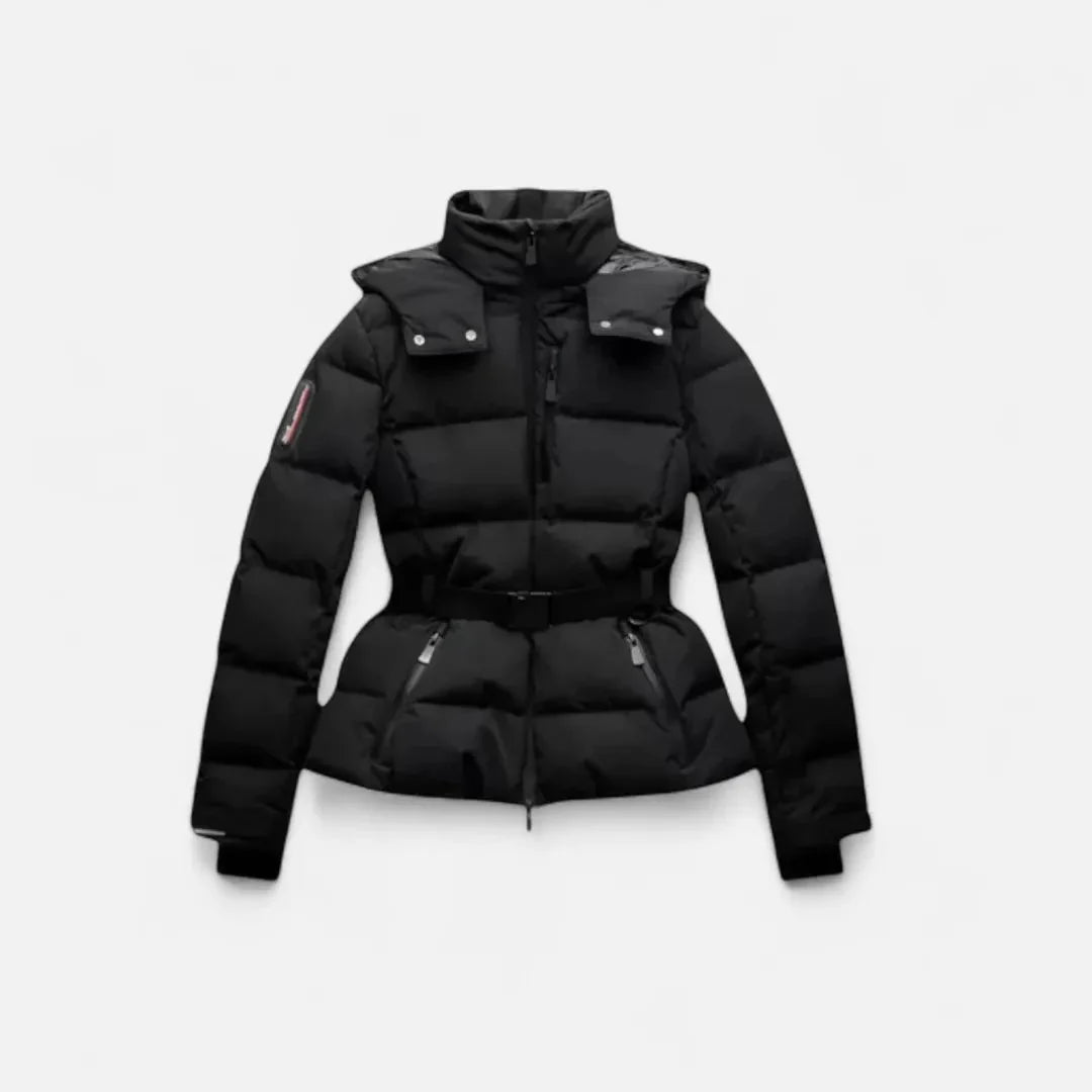 Warme Pufferjacke Damen Gurtel